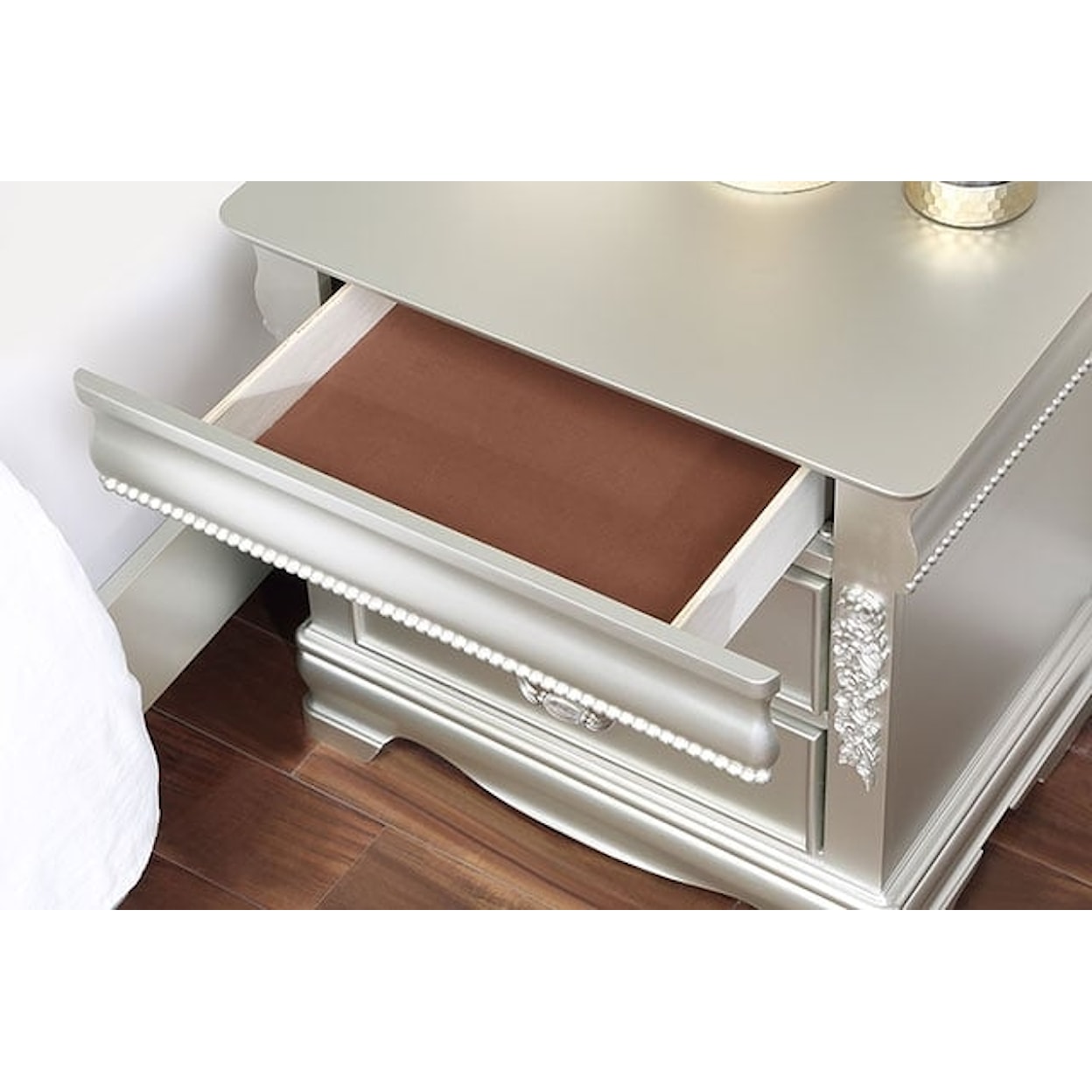 Furniture of America - FOA Alecia 2-Drawer Nightstand with USB Ports