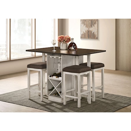 5-Piece Counter Height Dining Set