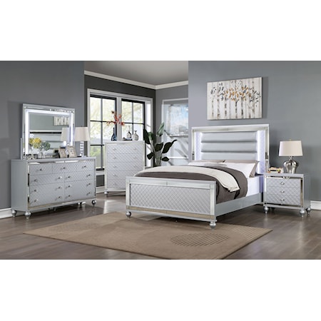 Contemporary 5-Piece Queen Bedroom Set with 2 Nightstands