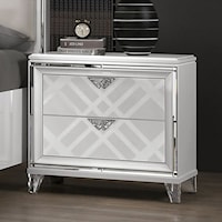 Contemporary 2 Drawer Nightstand