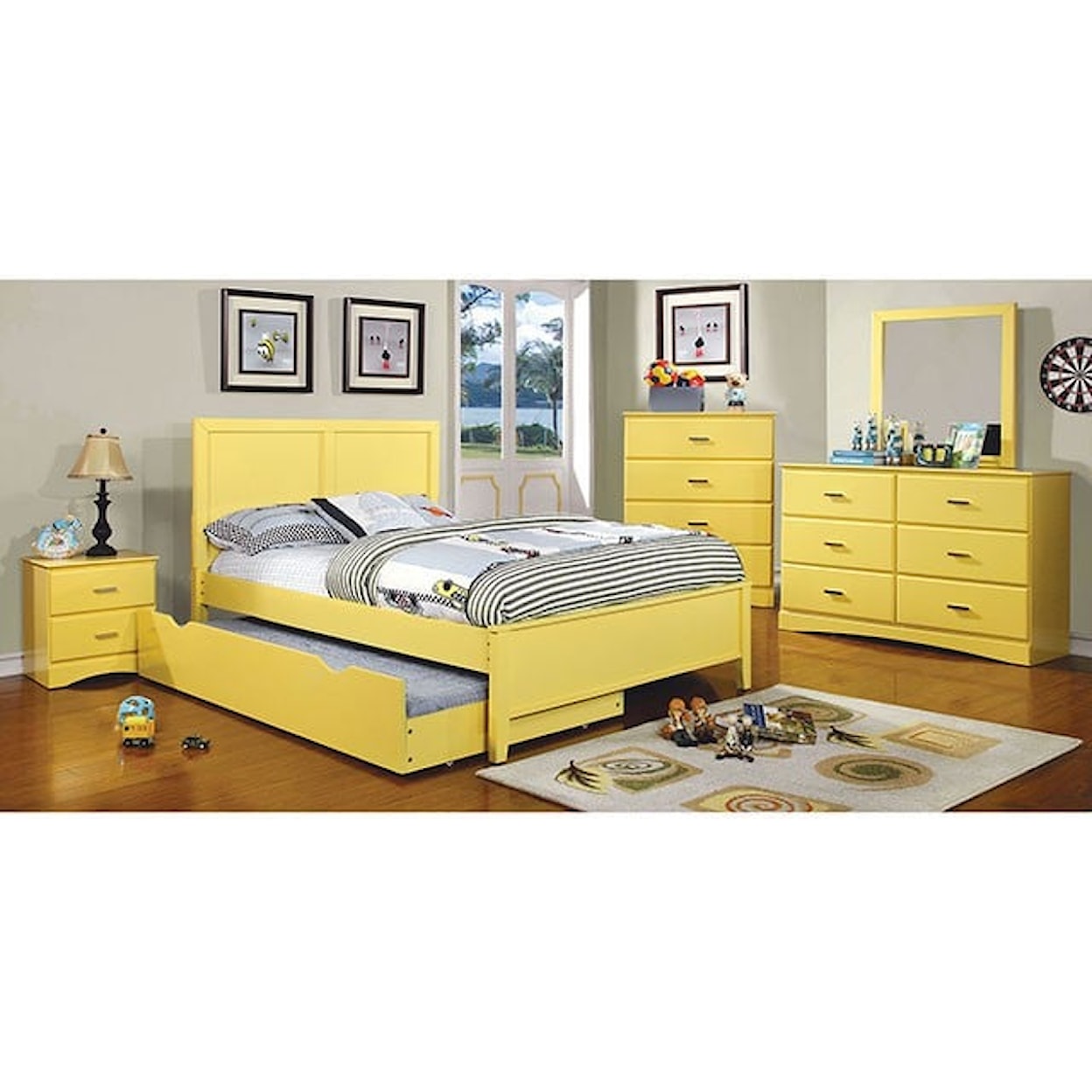 Furniture of America Prismo Youth Twin Bed with Trundle