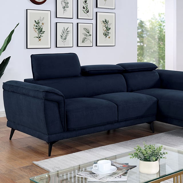 Furniture of America Napanee Sectional with Adjustable Headrests