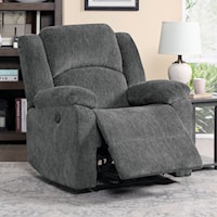Transitional Power Recliner with Pillow Arms