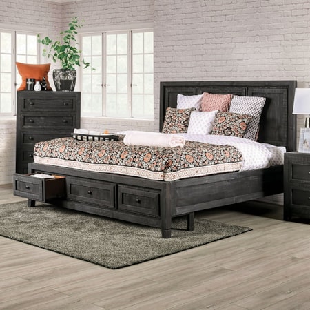 Queen Storage Panel Bed
