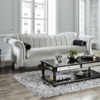 Glam Sofa with Rolled Arms