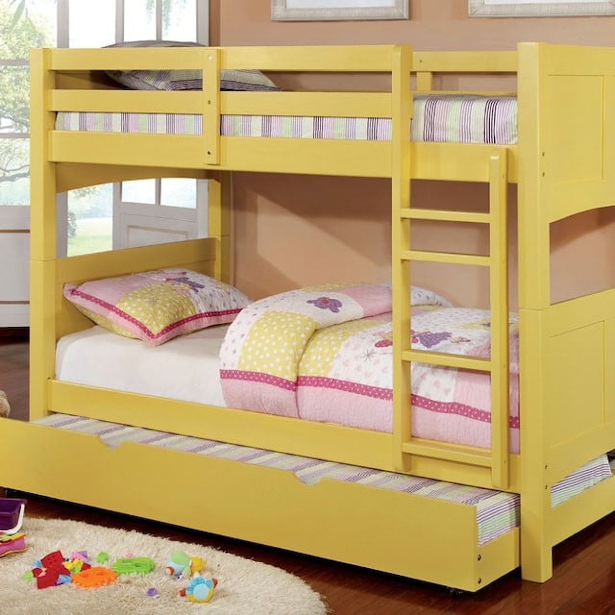 Furniture of America - FOA Prismo  Youth Bunk Bed with Ladder 