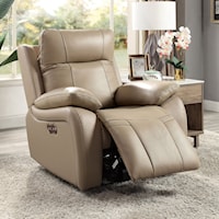 Gaspe Transitional Power Recliner with USB Port