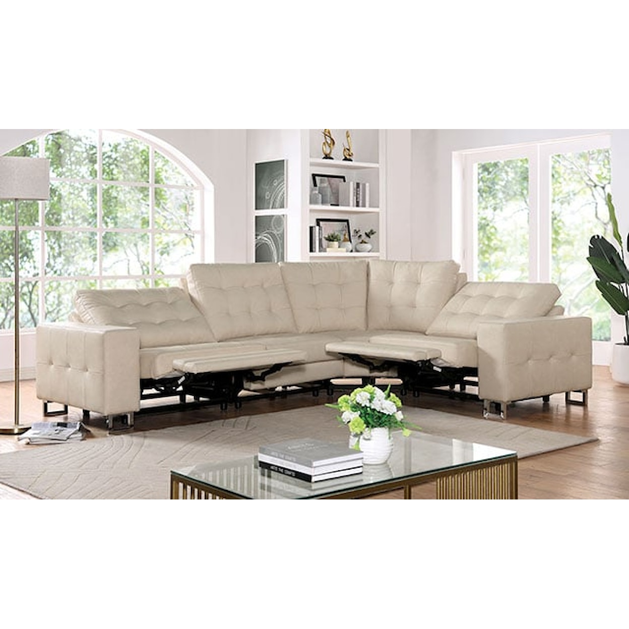 Furniture of America Abberton Sectional