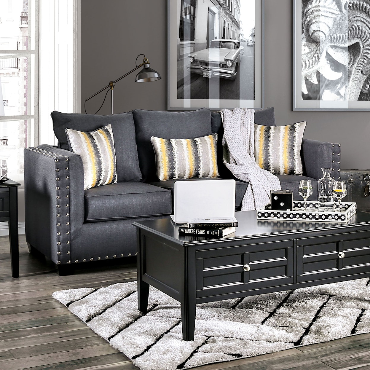 Furniture of America Inkom Sofa and Loveseat Set