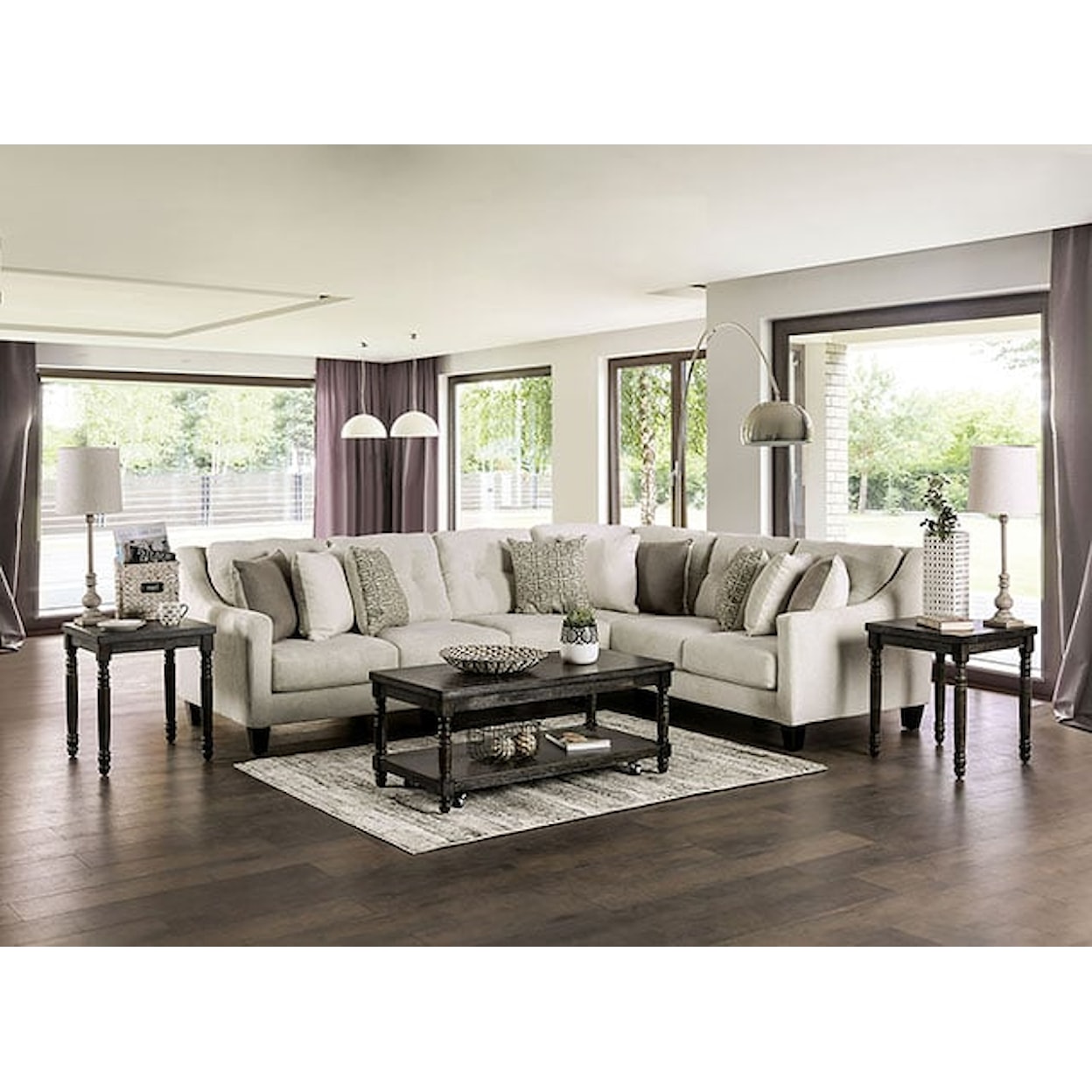 Furniture of America Waldport Sectional