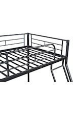 Furniture of America - FOA Panos Contemporary Twin over Full Metal Bunk Bed with Ladder