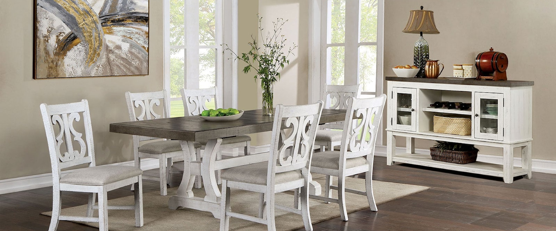 Cottage 7-Piece Dining Table Set