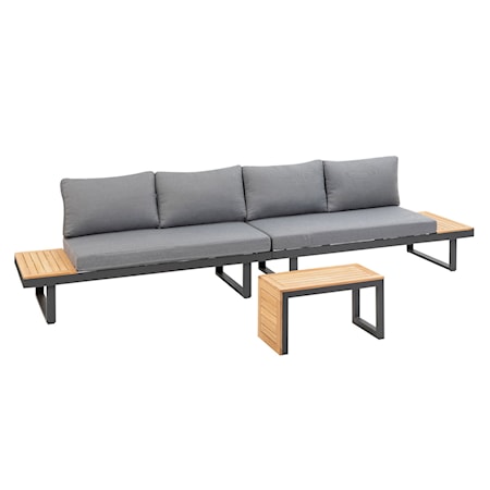 Modular Sectional with Attached Tables