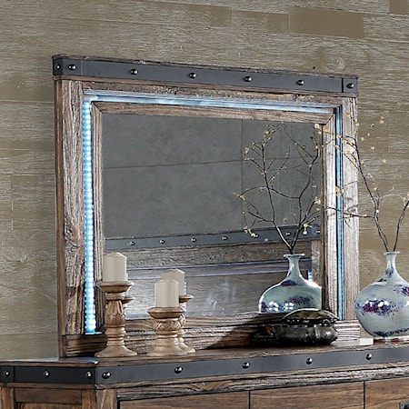 Mirror with Built-In LED Lighting