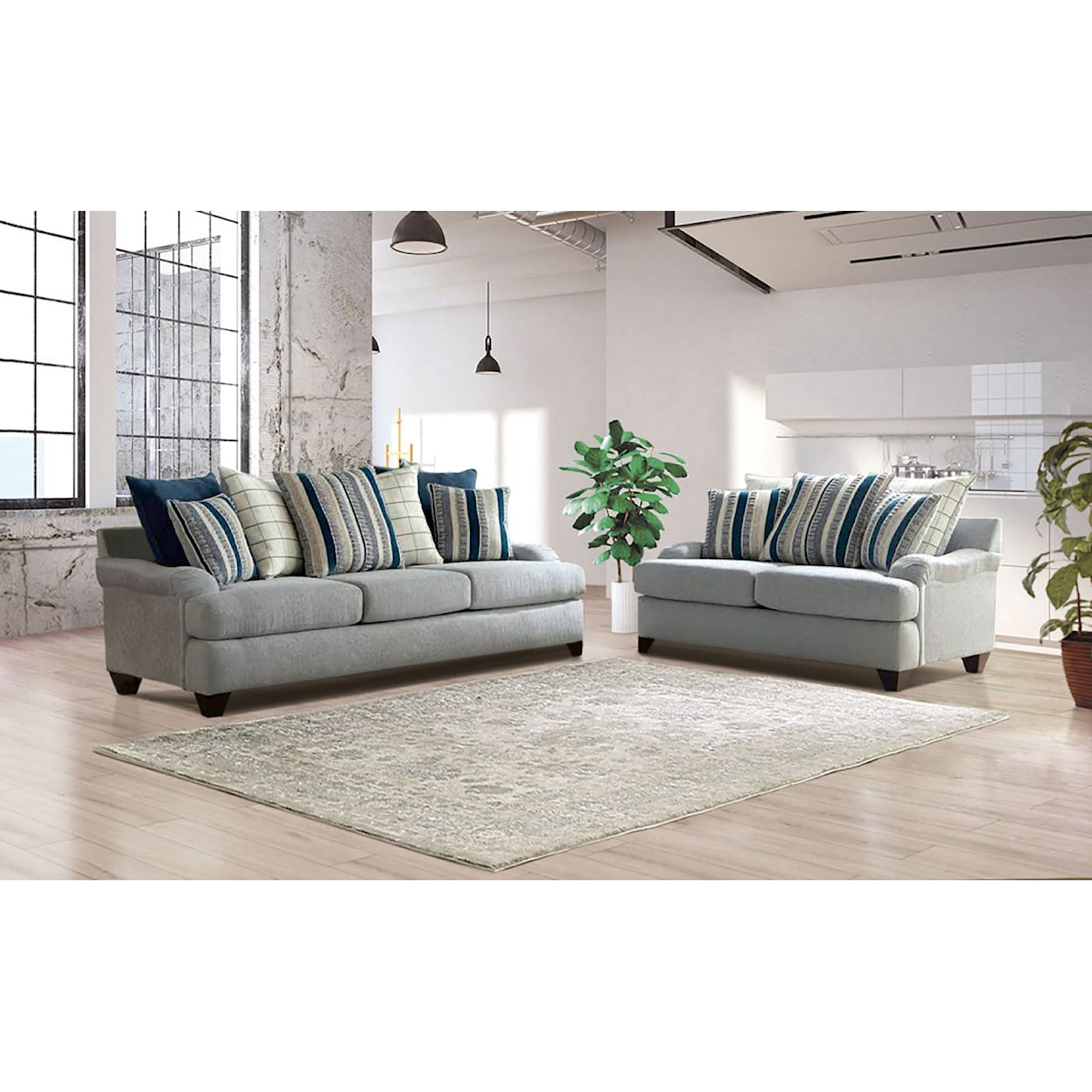 Furniture of America Plaistow Sofa and Living Room Set
