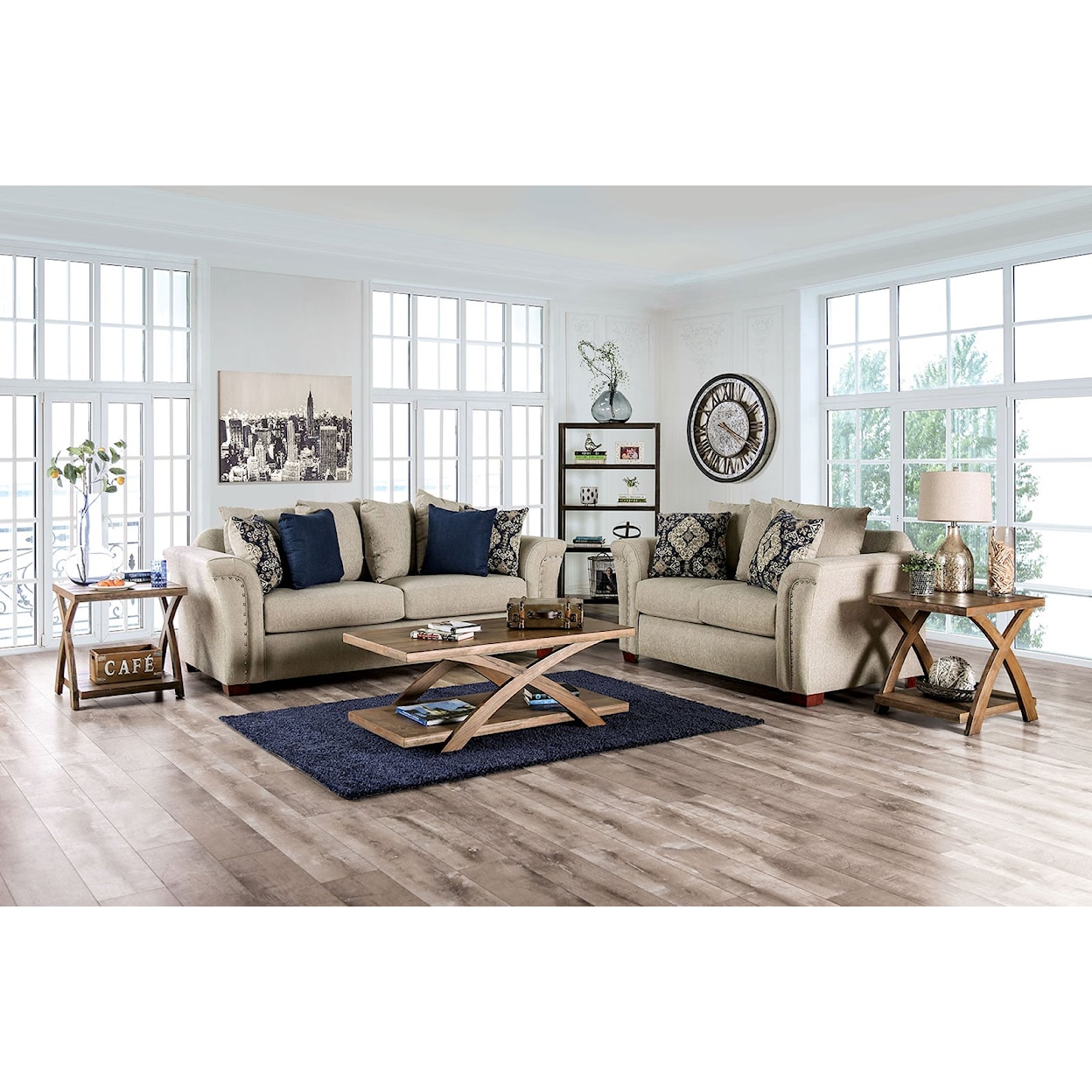 Furniture of America - FOA Belsize 2-Piece Living Room Set