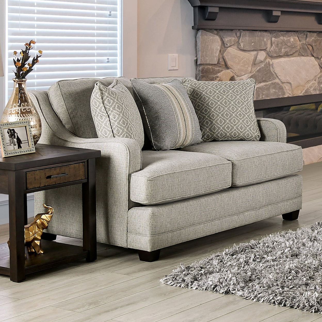 Furniture of America Stephney Sofa + Loveseat