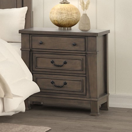 3-Drawer Nightstand