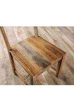 Furniture of America Galanthus Rustic Solid Wood Chairside Table