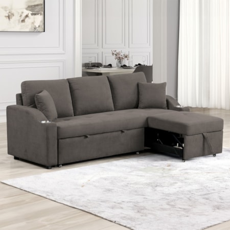 Sleeper Sofa W/ Cupholder