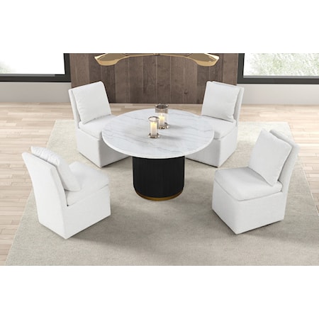 5-Piece Round Dining Set