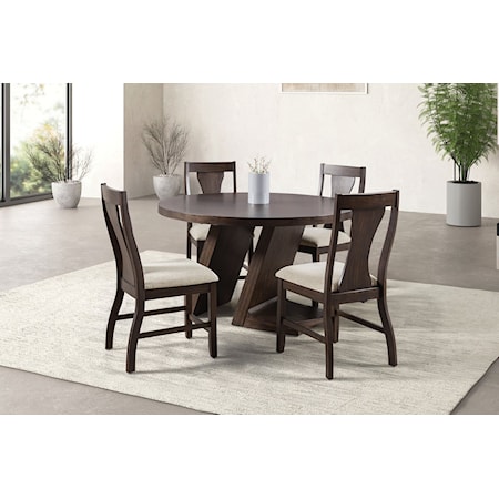 5-Piece Round Dining Set