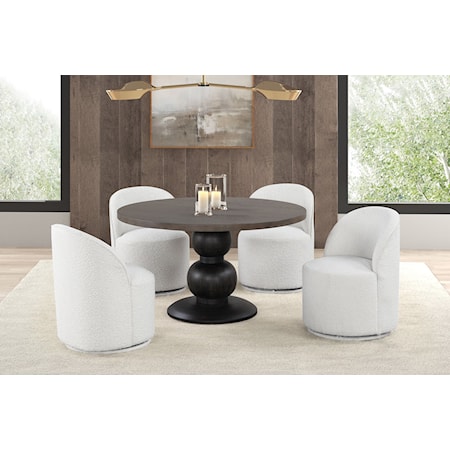 5-Piece Round Dining Set