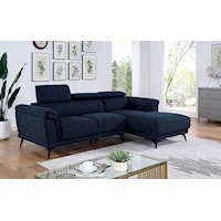 Contemporary Sectional with Adjustable Headrests