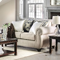 Traditional Love Seat with Nailhead Trim