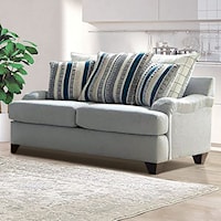 Transitional Loveseat with Reversible Cushions