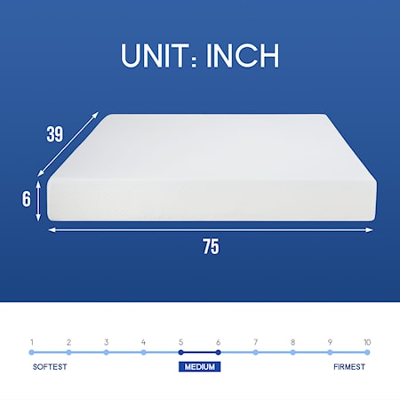 6&quot; Twin Memory Foam Mattress