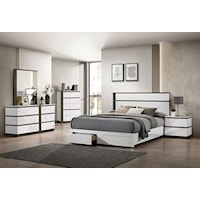 Contemporary 5-Piece California King Storage Bedroom Set