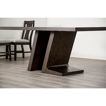 Dining Table with Angled Pedestal Legs