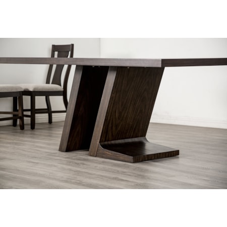 Dining Table with Angled Pedestal Legs