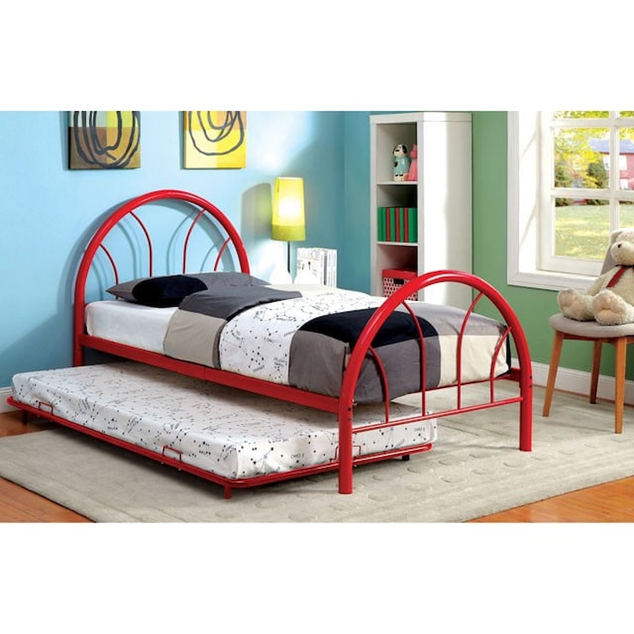 Furniture of America Rainbow Youth Full Bed with Trundle