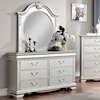 Furniture of America - FOA Alecia 6-Drawer Dresser with Carved Wood Accents