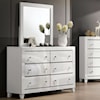 Furniture of America Magdeburg White 6-Drawer Bedroom Dresser
