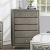 Furniture of America Xandria 5-Drawer Chest with Diamond Tufting