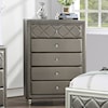 Furniture of America - FOA Xandria 5-Drawer Chest with Diamond Tufting