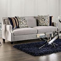 Montecelio Transitional Sofa with Nailhead Trim