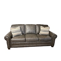 Leather Sofa with Pillows Included