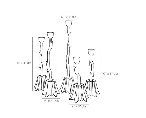 Brandt Candlesticks - Set of 5