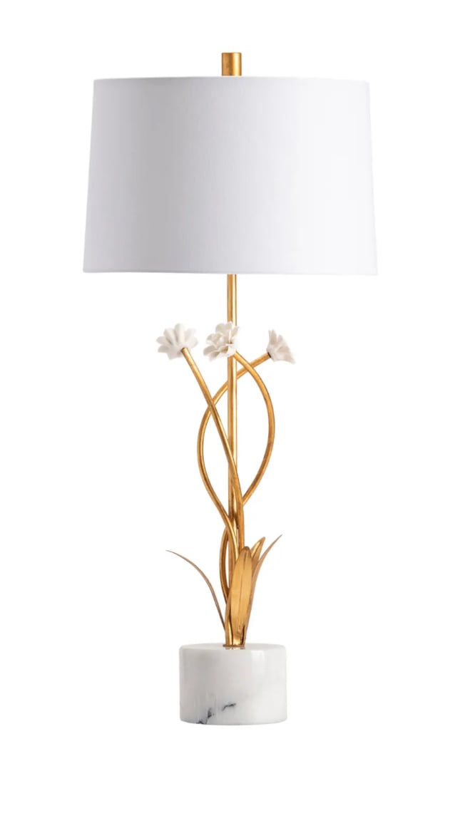 Marble &amp; Metal Lamp