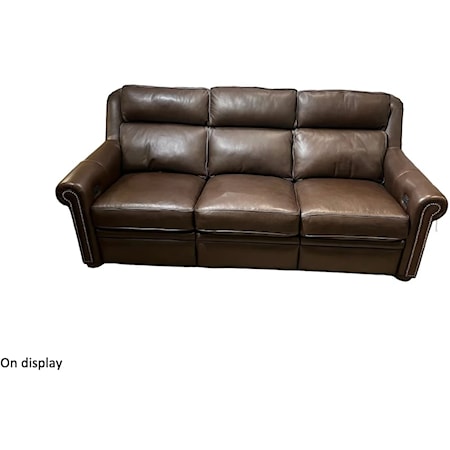 Traditional Reclining Sofa with Nailhead Trim