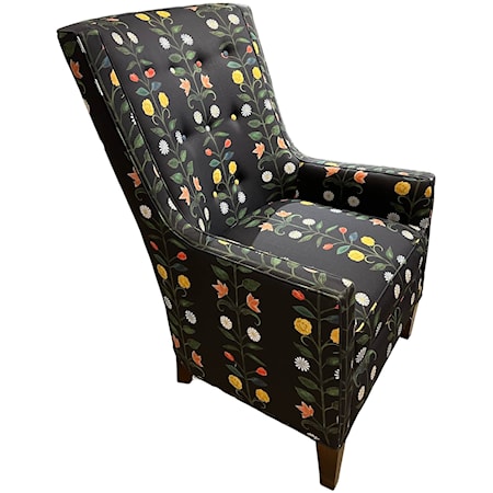 Transitional Tufted Accent Chair