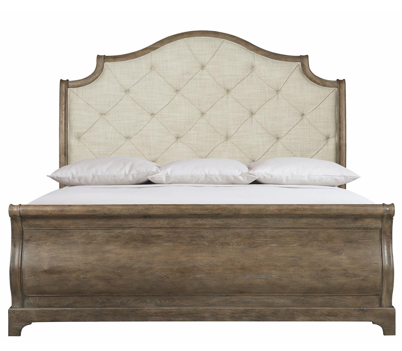 Rustic Patina Sleigh King Bed