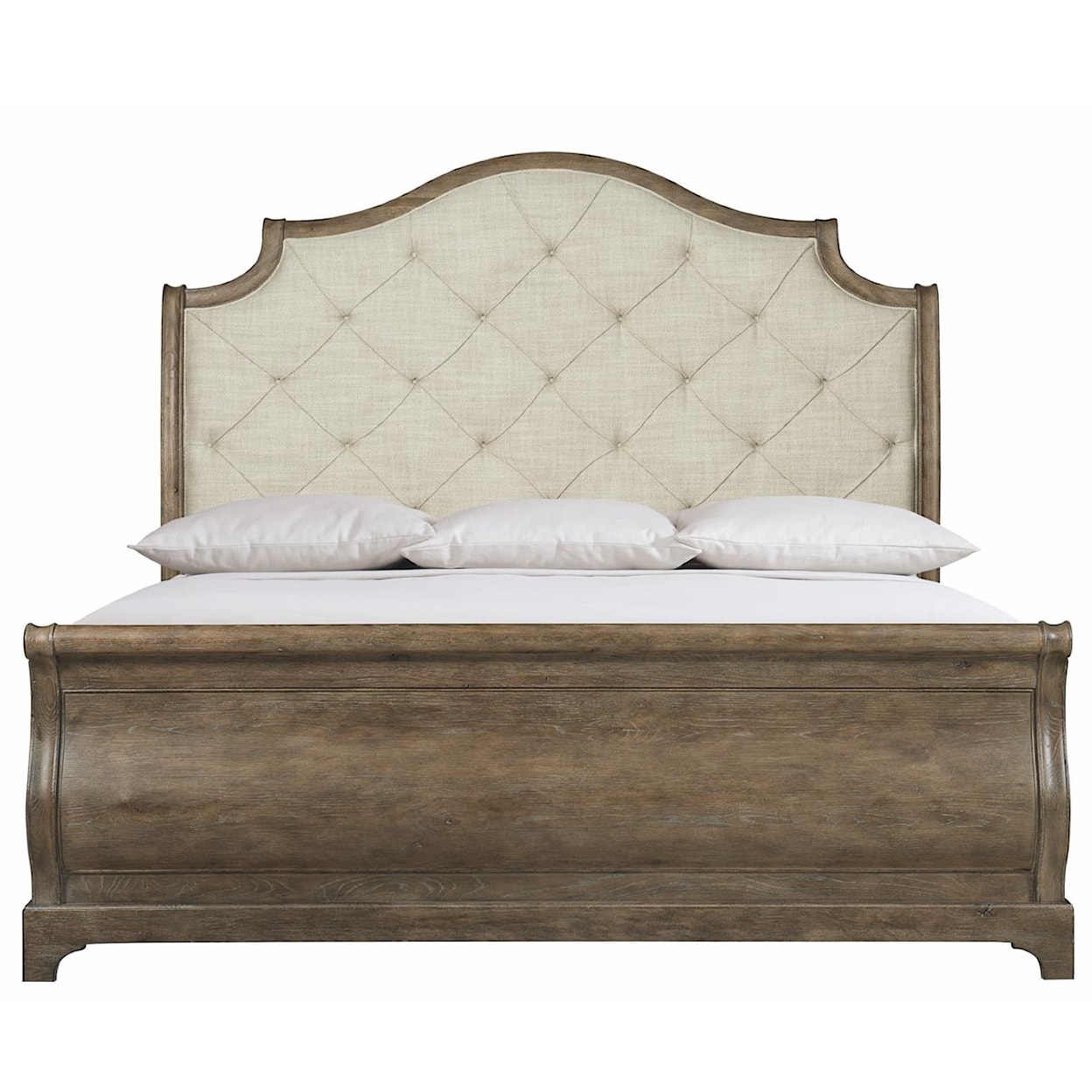 Bernhardt McGuire Rustic Patina Sleigh King Bed