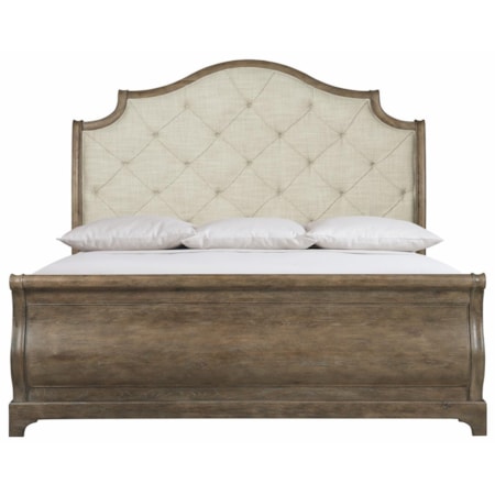 Rustic Patina Sleigh King Bed