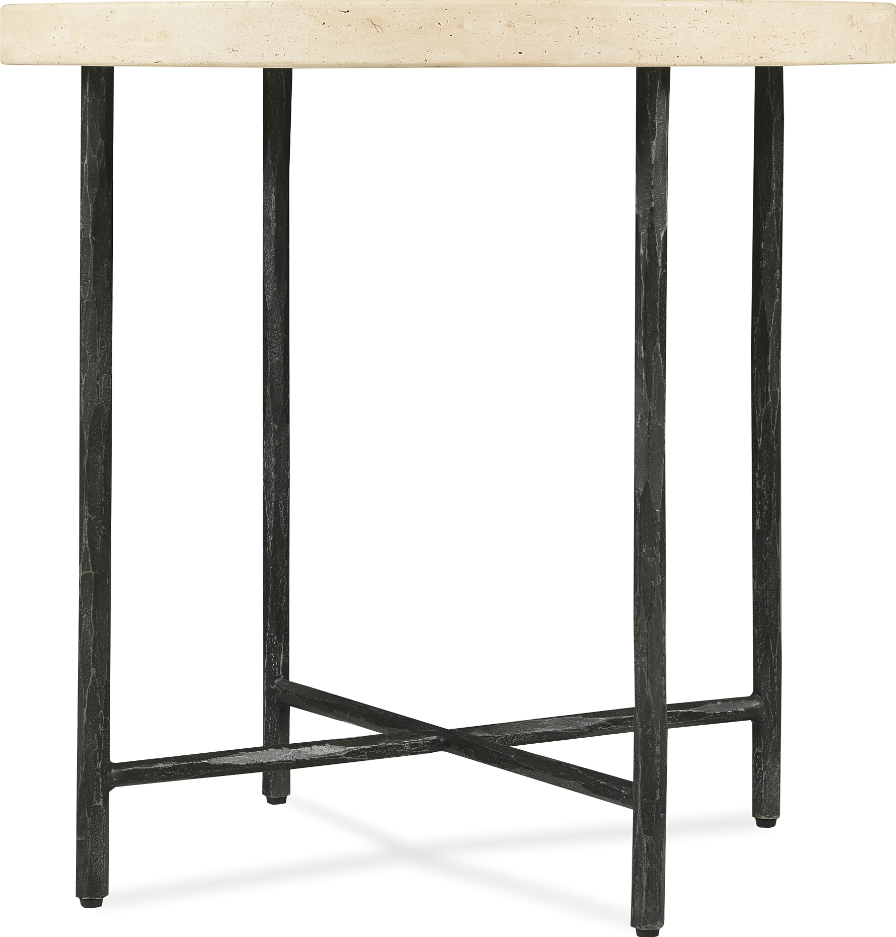 Stone Top Round Side table