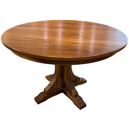 Walnut Table 48" Round Table